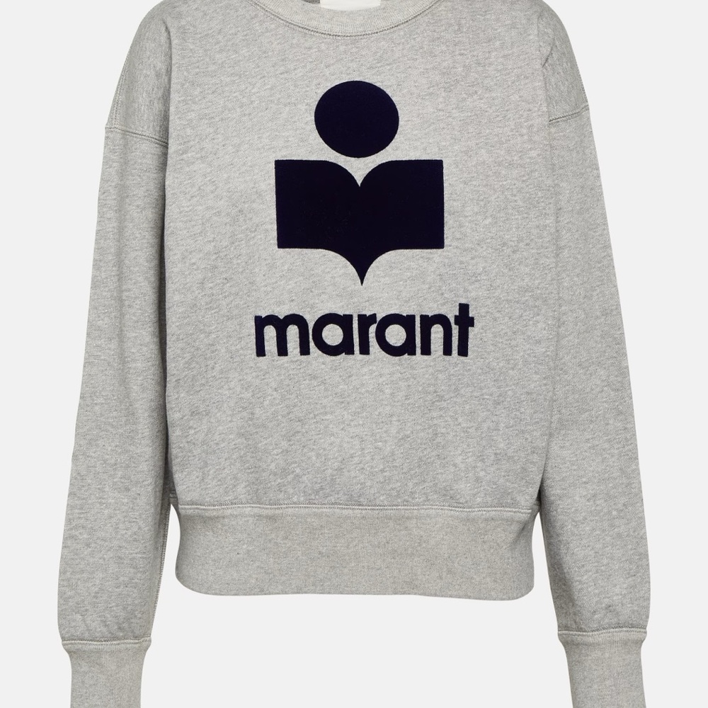 Isabel Marant Étoile Moby Logo Printed Jersey Crewneck Sweatshirt